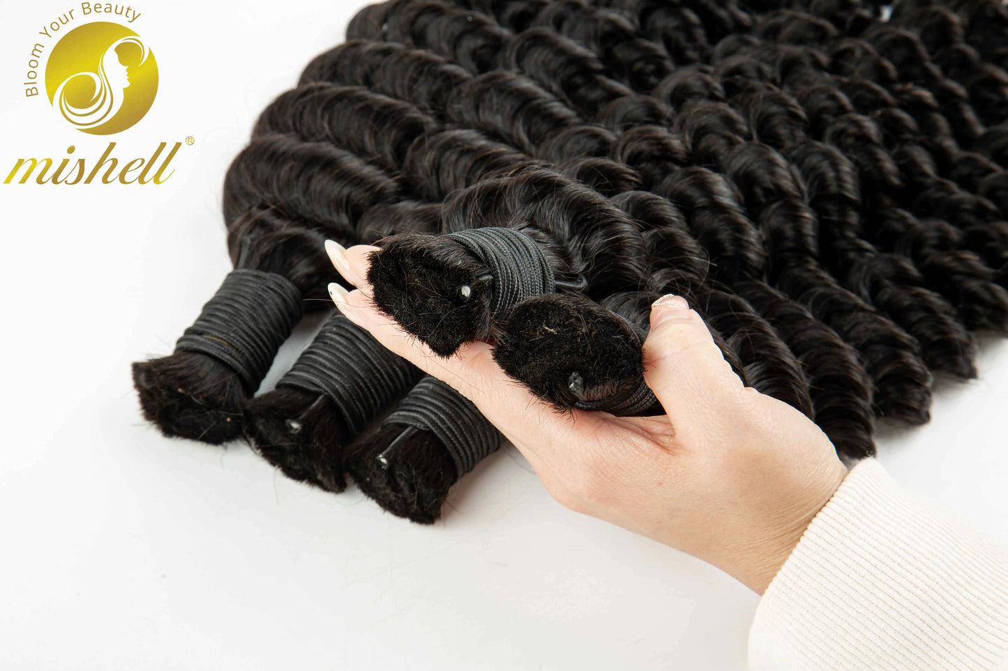 Natural Human Braiding Hair 26 28 Inch Deep Water Wave Bulk Human Hair for Boho Braids No Weft 16A Virgin Curly Hair Extensions
