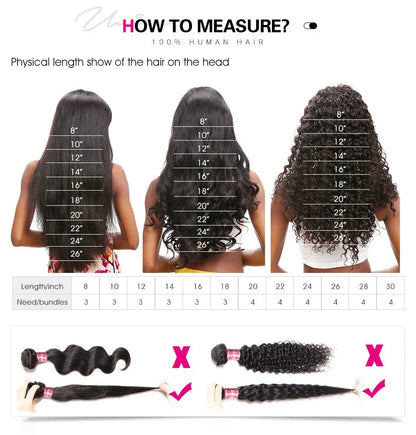 UNice Hair Curly Hair Bundles With 4x4 Closure Natural Color 2/3/4 PCS Human Hair Bundles And Closure Can Make 250% Density Wigs