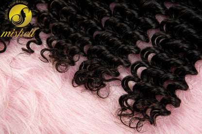 Natural Human Braiding Hair 26 28 Inch Deep Water Wave Bulk Human Hair for Boho Braids No Weft 16A Virgin Curly Hair Extensions