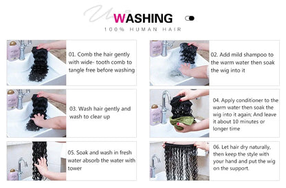 UNice Hair Curly Hair Bundles With 4x4 Closure Natural Color 2/3/4 PCS Human Hair Bundles And Closure Can Make 250% Density Wigs