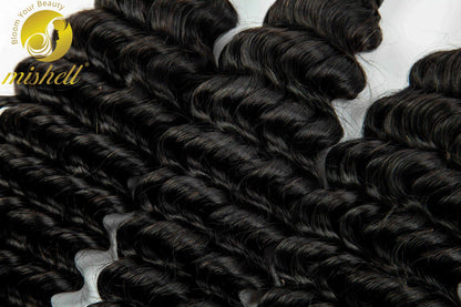 Natural Human Braiding Hair 26 28 Inch Deep Water Wave Bulk Human Hair for Boho Braids No Weft 16A Virgin Curly Hair Extensions