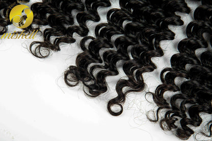 Natural Human Braiding Hair 26 28 Inch Deep Water Wave Bulk Human Hair for Boho Braids No Weft 16A Virgin Curly Hair Extensions