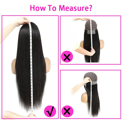 100% Malaysia Human Hair 13x6 Bone Straight Lace Front Human Hair Wigs 30 Inch 13x4 Lace Frontal Wig for Women Pre Plucked