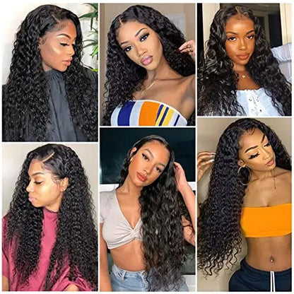 Deep Wave 13x4 Lace Frontal Closure Curly Frontal Transparent Lace Frontals With 100% Virgin Hair 100% Human Hair Natural Color