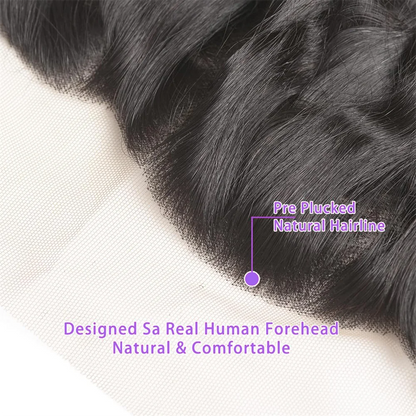 Curly 13x4 Lace Frontal Closure Body Wave Frontal Transparent Lace Frontals With 100% Virgin Hair 100% Human Hair Natural Color