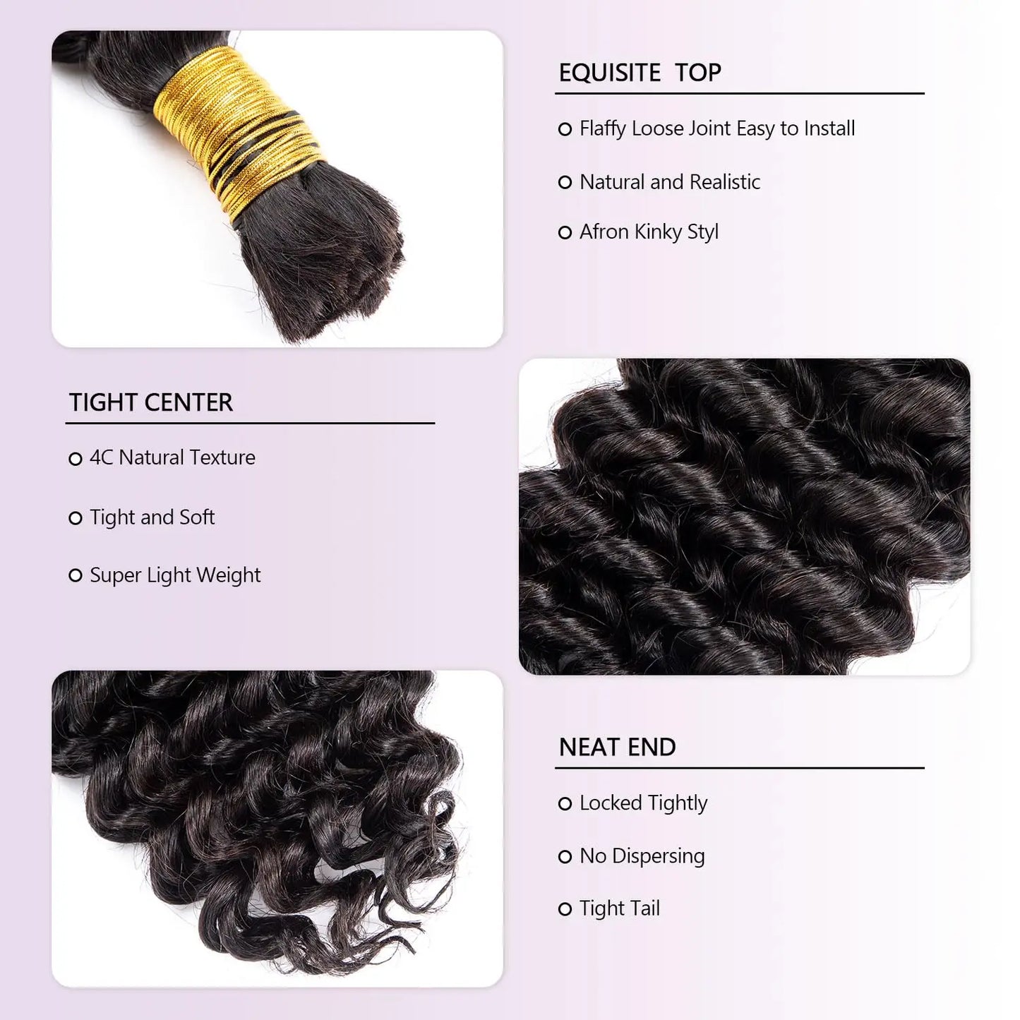 Natural Human Braiding Hair 26 28 Inch Deep Water Wave Bulk Human Hair for Boho Braids No Weft 16A Virgin Curly Hair Extensions