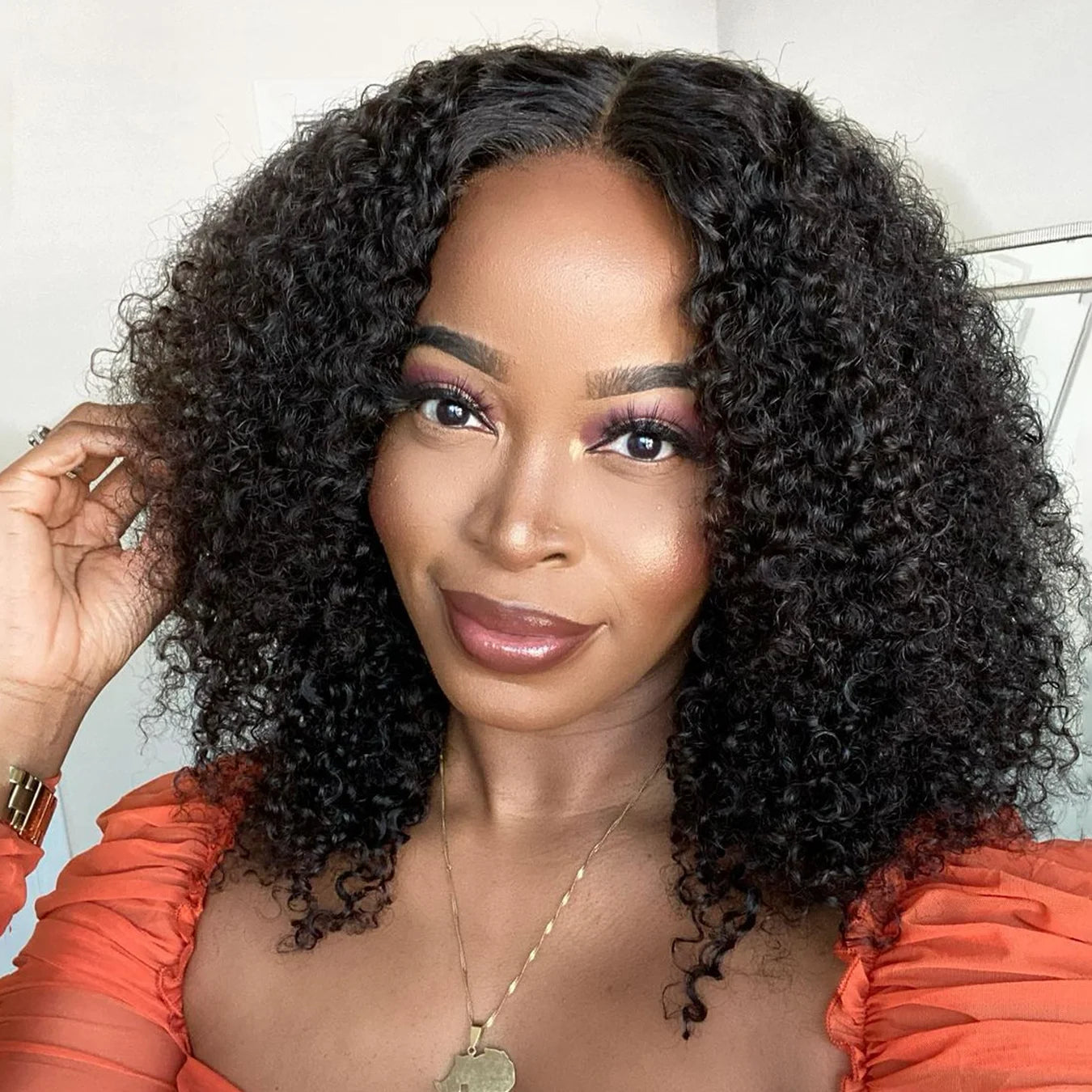 Afro Kinky Curly Closure Human Hair 4x4 Free Part Closure 12-22Inch Natural Color Swiss Lace Closure 100% Human Hair Closure