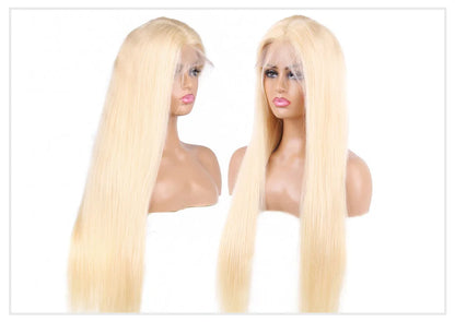 13x4 13x6 360 HD Transparent 613 Honey Blonde Color Lace Front Human Hair Wigs for Women Raw Brazilian Straight Lace Frontal Wig