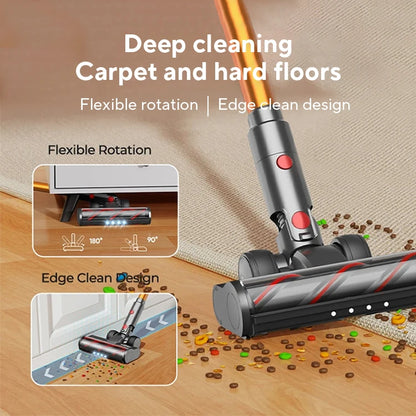 Laresar V7 500W 50KPA Suction Power Cordless Vacuum Cleaner  Handheld smart Home appliance Removable Battery Dust Cup