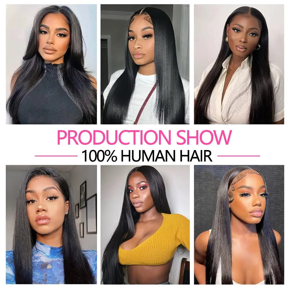 Straight Human Hair 2×6 Lace Skin Melt Transparent Closure Lace Swiss Closure 100%Human Hair Remy Brazilian Hairs Natural Color