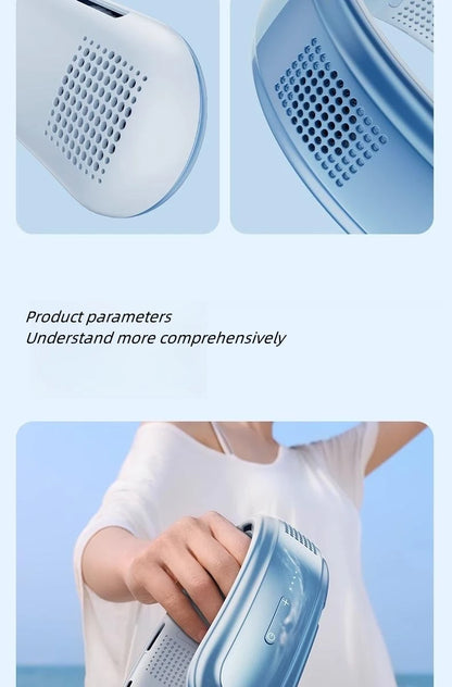 Portable Neck Fan 10000mAh Rechargeable Fan Mini 3-Speeds Large Wind Outdoor Silent Electric Ventilador for Home Camping Outdoor