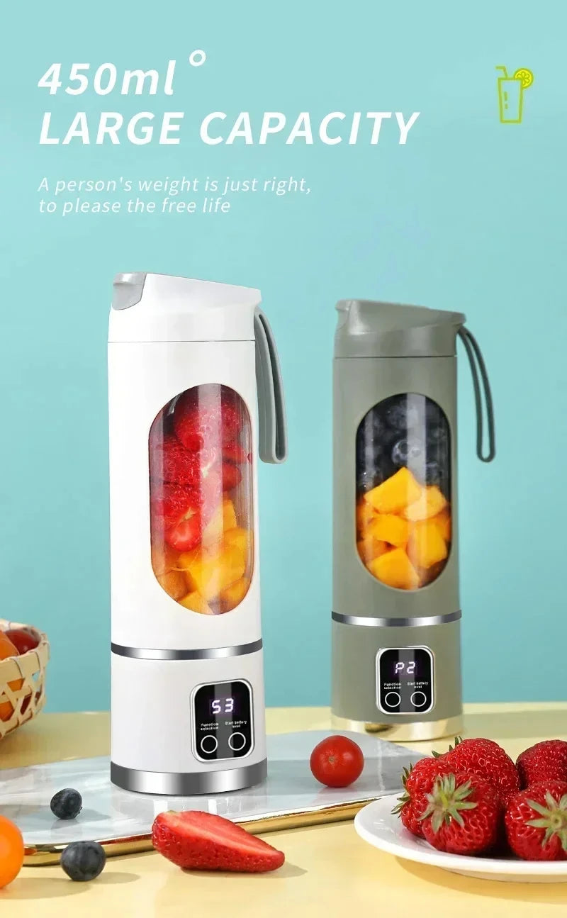 Electric Juicing Cup Portable Wireless Fruit Blender Mini Multifunctional Kitchen Juicer USB Charging Outdoor Juicing Cup