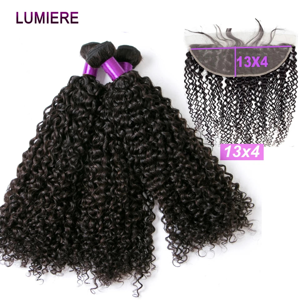 8-40" Afor Kinky Curly Human Hair 3/4 pcs Bundles Deal Brazilian Raw Hair Weave Bundle Virgin Human Hair Extensions Double Weft