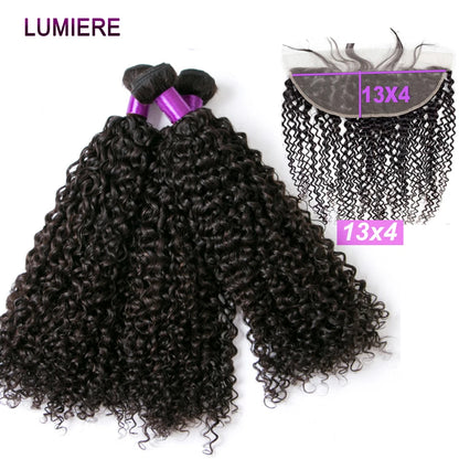 8-40" Afor Kinky Curly Human Hair 3/4 pcs Bundles Deal Brazilian Raw Hair Weave Bundle Virgin Human Hair Extensions Double Weft