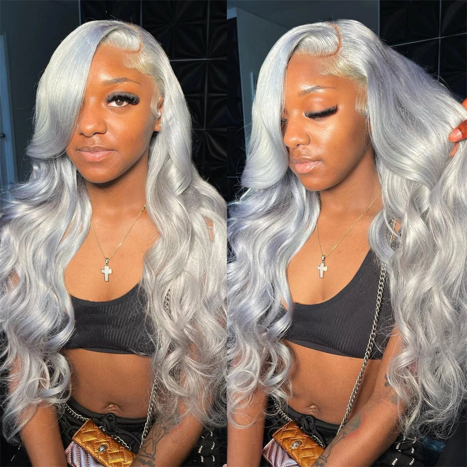 13x6 Teal Ocean Blue Lace Front Wig Human Hair Body Wave 613 Blonde Lace Frontal Wig Preplucked Mint Green Color Human Hair Wigs