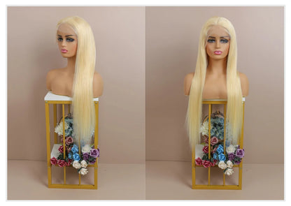 13x4 13x6 360 HD Transparent 613 Honey Blonde Color Lace Front Human Hair Wigs for Women Raw Brazilian Straight Lace Frontal Wig