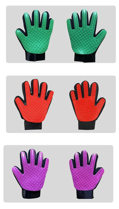 New hot Sell 1PC Cat Hair Remove Gloves Rubber Pet Beauty Cleaning Grooming Effective Massage Dog Combs Floating Brush 6 Color