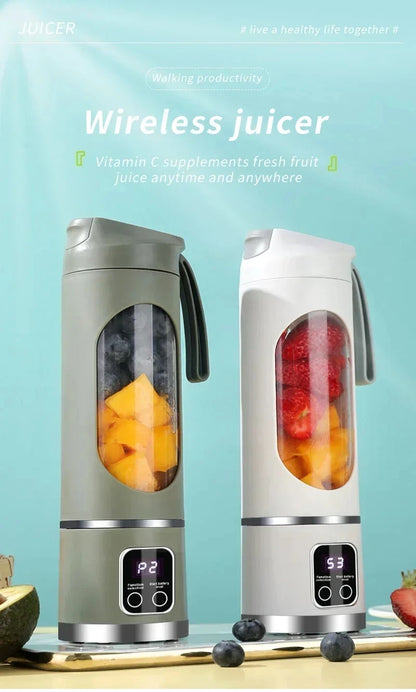 Electric Juicing Cup Portable Wireless Fruit Blender Mini Multifunctional Kitchen Juicer USB Charging Outdoor Juicing Cup