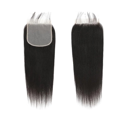 YEORING Straight Human Hair Bundles With 6×6 HD Lace Closure Bundles 100% Human Hair Extensions Brazilian Weave Raw Hair Natural