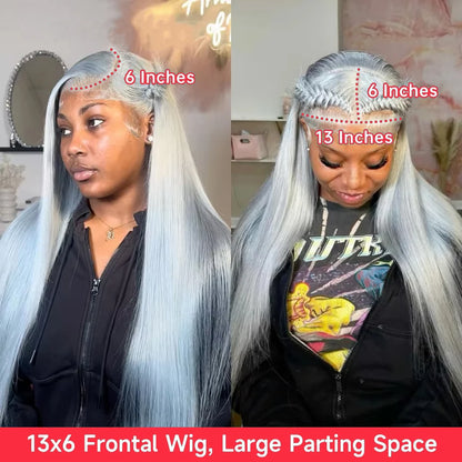 13x6 Teal Ocean Blue Lace Front Wig Human Hair Body Wave 613 Blonde Lace Frontal Wig Preplucked Mint Green Color Human Hair Wigs