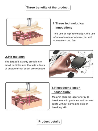 Picosecond Laser Pointer for Mole Removal  Dark Spot Removal Pen tattoo Acne Skin Pigment Portable Removal Machine Beauty Device