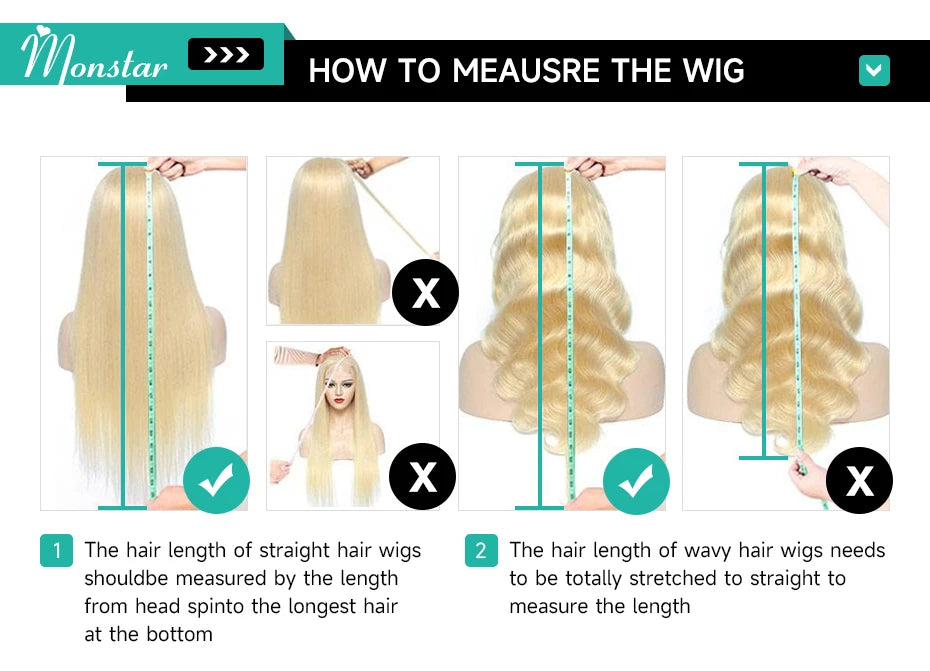 13x4 13x6 360 HD Transparent 613 Honey Blonde Color Lace Front Human Hair Wigs for Women Raw Brazilian Straight Lace Frontal Wig