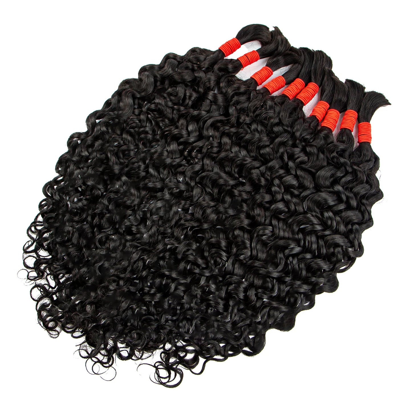 Natural Human Braiding Hair 26 28 Inch Deep Water Wave Bulk Human Hair for Boho Braids No Weft 16A Virgin Curly Hair Extensions