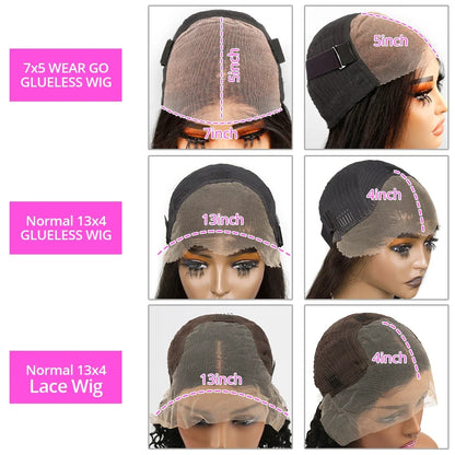 13x4 Wear and Go Glueless Bob Wig Human Hair Straight Bob Wigs Human Hair 100% 99J Red Colored 7x5 Glueless Wigs Ready to Wear