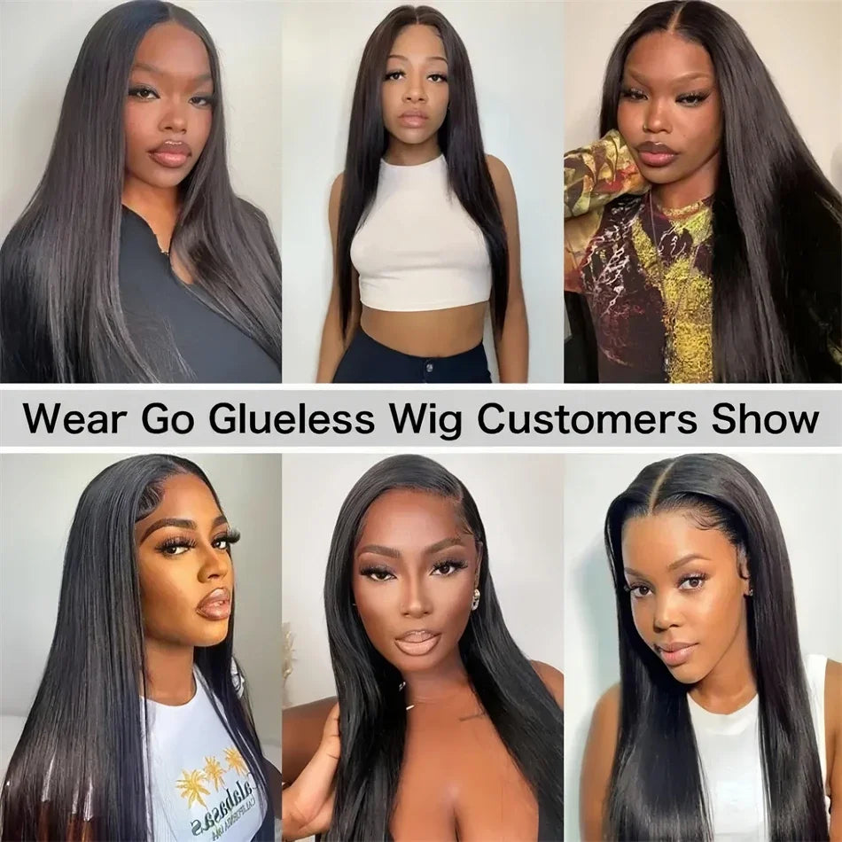 Glueless Wigs Human Hair Ready To Wear Bone Straight Lace Front Wigs Human Hair 4x4 5x5 Pre Cut Hd Lace Closure Wigs For Women