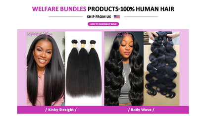 Kinky Straight Human Hair Bundles 1/3/4 Yaki Bundles 28 30 32 Inch Bundles Brazilian Raw Human Hair Extensions for Women
