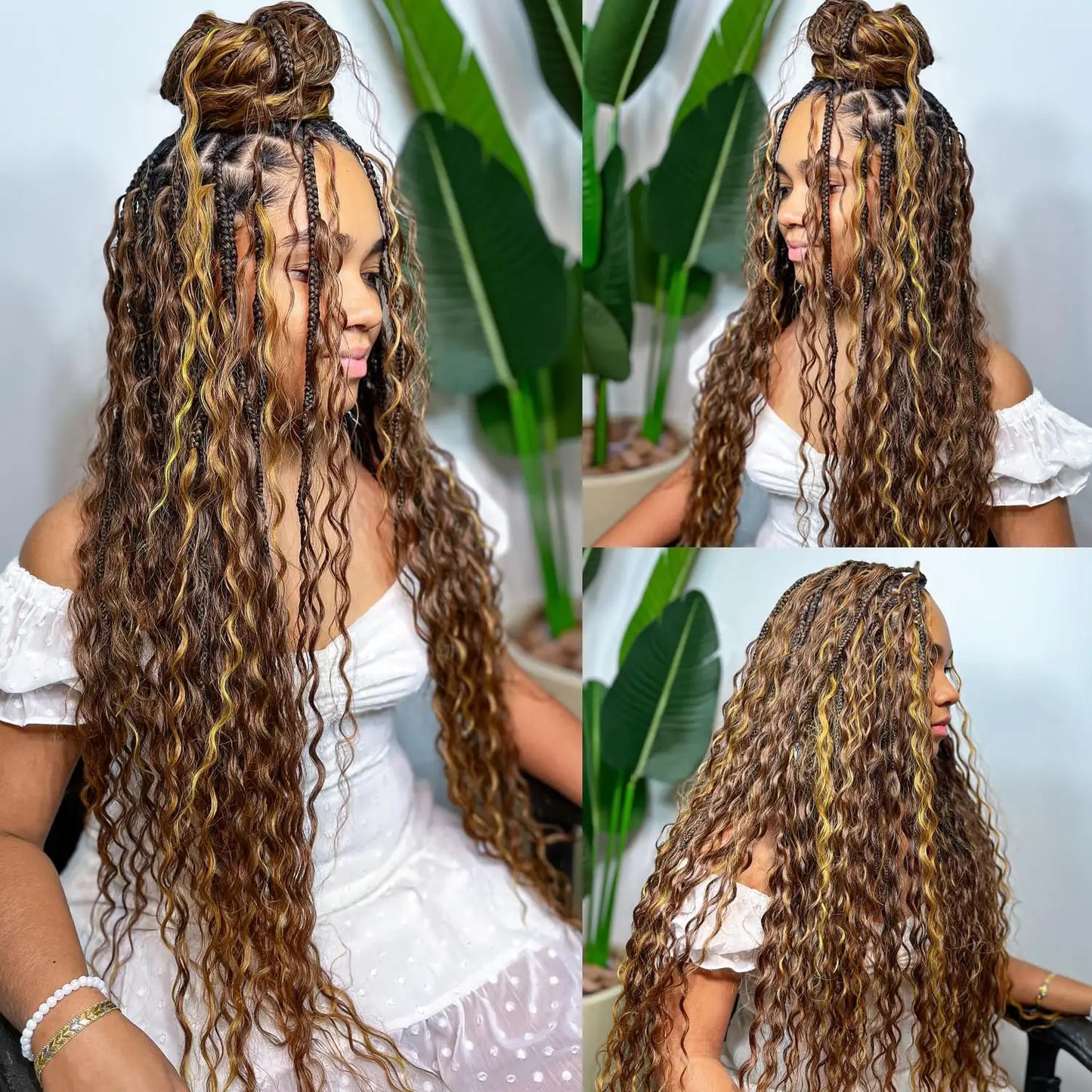 Deep Wave Bulk Human Hair for Braiding No Weft Human Braiding Hair For Boho Braids Brazilian Virgin Human Hair Extensions 33#