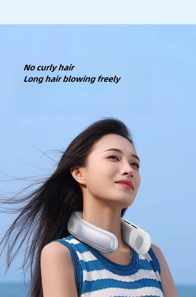 Portable Neck Fan 10000mAh Rechargeable Fan Mini 3-Speeds Large Wind Outdoor Silent Electric Ventilador for Home Camping Outdoor