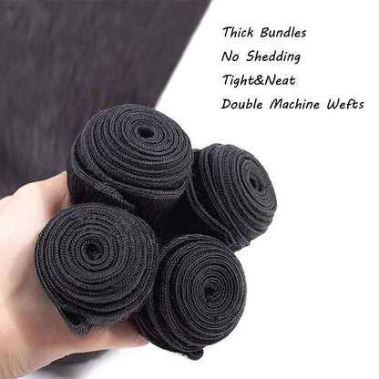 8-32 Inch Bone Straight Human Hair Weave Bundles 12 A Brazilian Natural Color 100% Remy Human Hair Extension 1 3 4 Bundles Weft