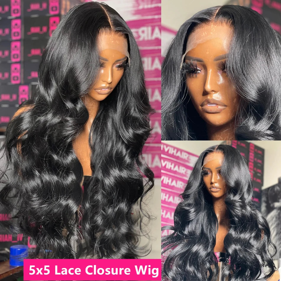 360 Full Lace Wigs 100% Human Hair Pre Plucked Body Wave 13x6 Hd Lace Frontal Wig Brazilian Hair For Black Women 200 Density