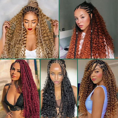 Deep Wave Bulk Human Hair for Braiding No Weft Human Braiding Hair For Boho Braids Brazilian Virgin Human Hair Extensions 33#