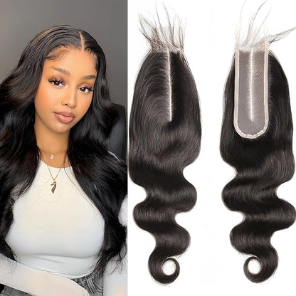 YEORING Store Body Wave Human Hair 2×6 Lace Skin Melt Transparent Closure Lace Swiss Closure 100% Human Hair Remy Brazilian Hair