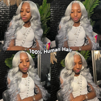 13x6 Teal Ocean Blue Lace Front Wig Human Hair Body Wave 613 Blonde Lace Frontal Wig Preplucked Mint Green Color Human Hair Wigs