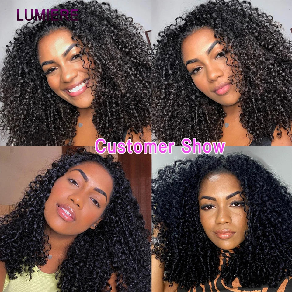 8-40" Afor Kinky Curly Human Hair 3/4 pcs Bundles Deal Brazilian Raw Hair Weave Bundle Virgin Human Hair Extensions Double Weft