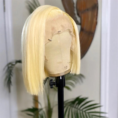 Bob Wig Human Hair 13x4 13x6 Lace Front Wig Pre Plucked 613 Blonde Color Human Hair Wigs Transparent Lace Frontal Wigs For Women