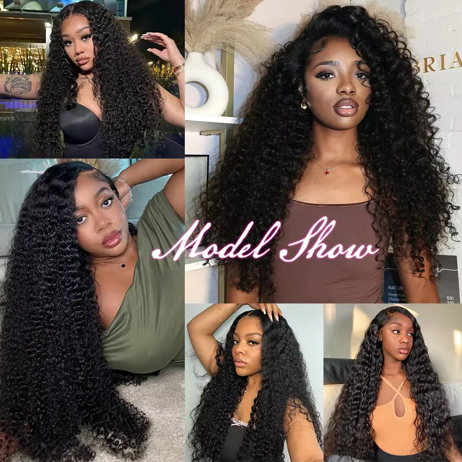 Luvin Burmese Curly Bundles Human Hair 30 34 Inch Deep Wave Raw Hair Bundles 100% Unprocessed Double Weft Hair Extensions Weave