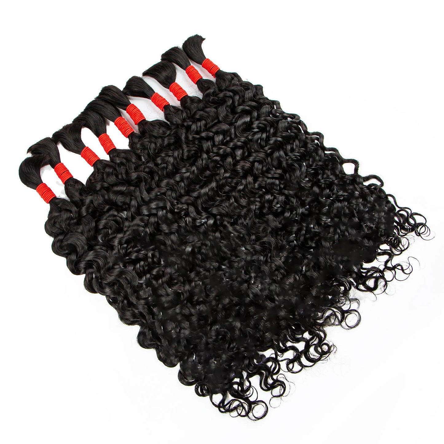 Natural Human Braiding Hair 26 28 Inch Deep Water Wave Bulk Human Hair for Boho Braids No Weft 16A Virgin Curly Hair Extensions