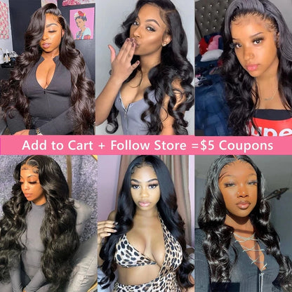 360 Full Lace Wigs 100% Human Hair Pre Plucked Body Wave 13x6 Hd Lace Frontal Wig Brazilian Hair For Black Women 200 Density