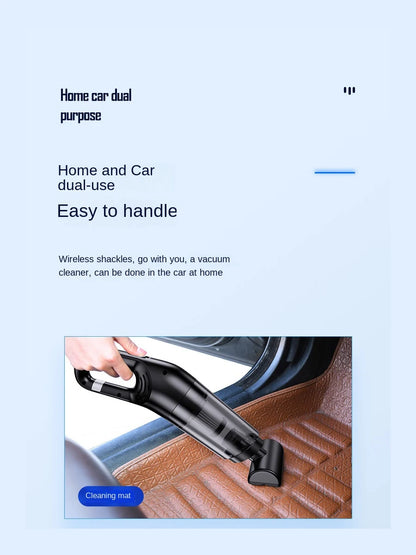 Handheld USB Charging Portable Home Car Wireless Cleaning Vacuum Cleaner, High-power Suitable For Dust And Pet Hair