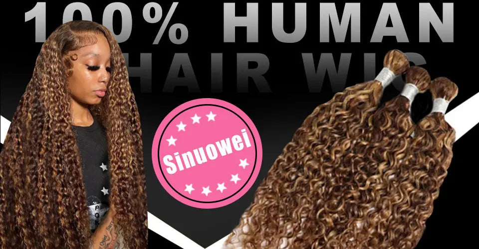 P4/27 Straight Highlight Human Hair Bundles Bone Straight Human Hair  Remy Hair Extensions Straight Blonde Bundles For Women