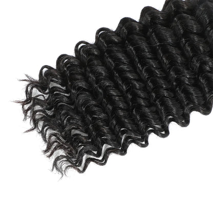 Bulk Human Hair Deep Wave For Braiding Deep Curly No Weft Brazilian Remy Hair Extensions 100 Grams Colored Grey/Ginger/Brown