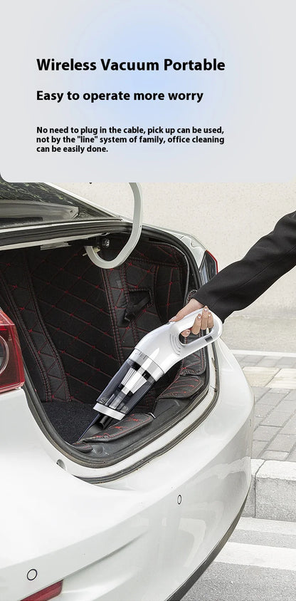 Handheld USB Charging Portable Home Car Wireless Cleaning Vacuum Cleaner, High-power Suitable For Dust And Pet Hair
