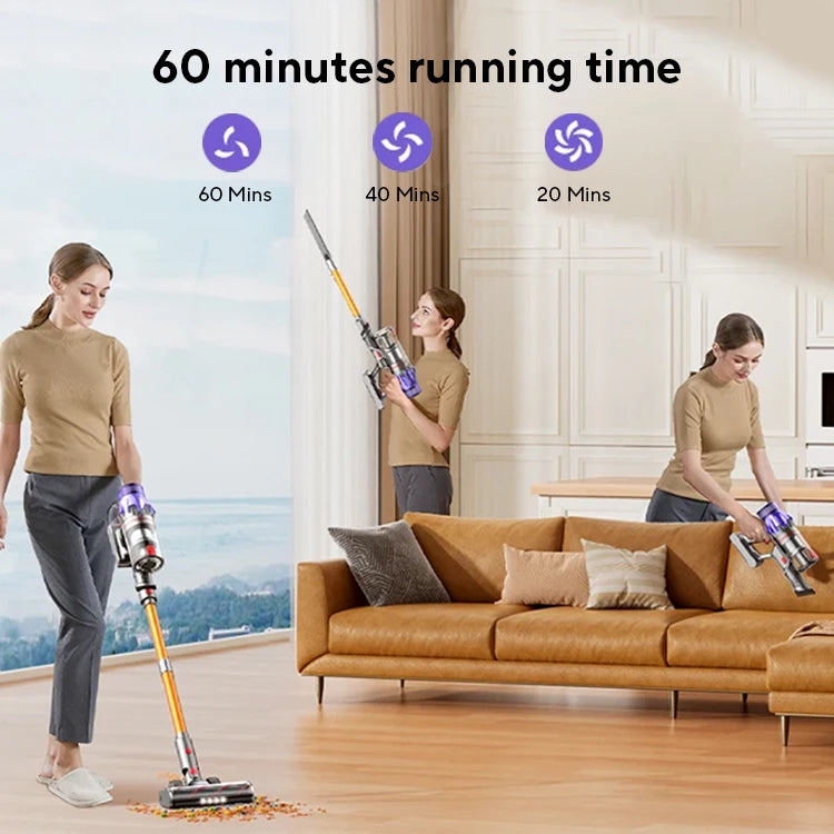 Laresar V7 500W 50KPA Suction Power Cordless Vacuum Cleaner  Handheld smart Home appliance Removable Battery Dust Cup