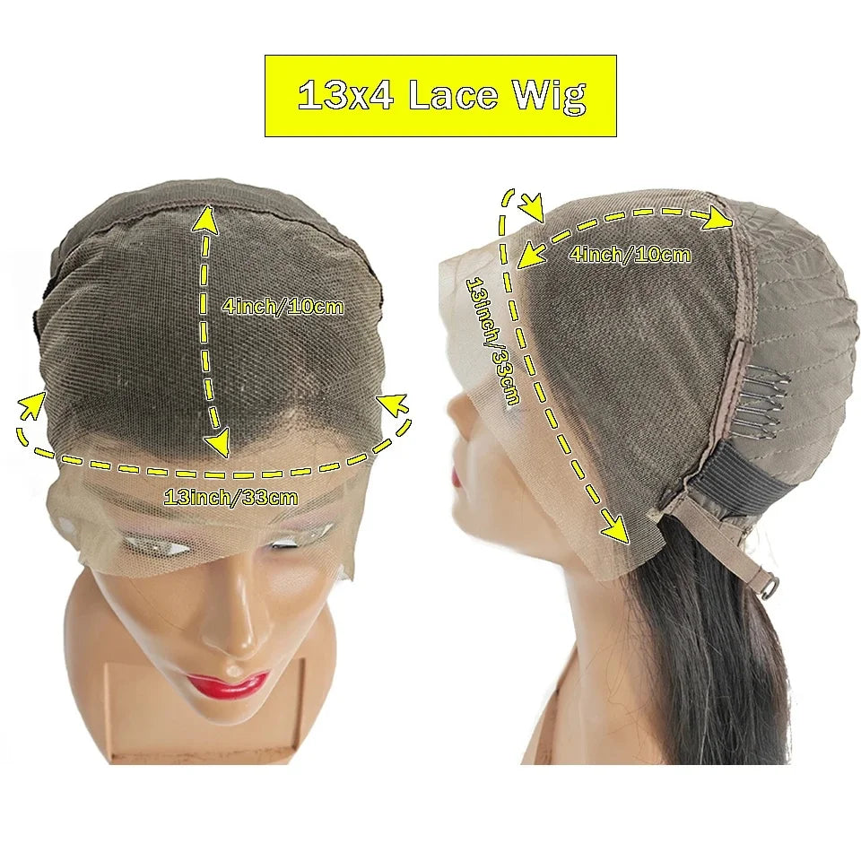 13x4 Lace Front Short Bob Wig 350 Ginger Orange Color Straight Transparent Lace Frontal Wigs Human Hair For Black Woman 10 Inch