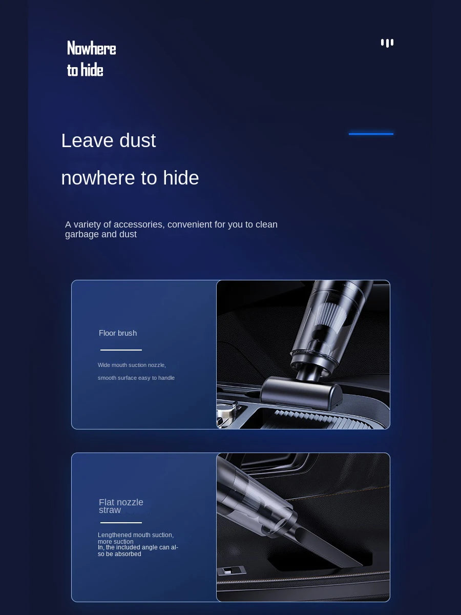 Handheld USB Charging Portable Home Car Wireless Cleaning Vacuum Cleaner, High-power Suitable For Dust And Pet Hair