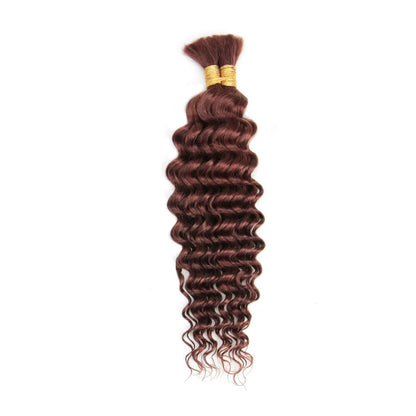 Deep Wave Bulk Human Hair for Braiding No Weft Human Braiding Hair For Boho Braids Brazilian Virgin Human Hair Extensions 33#